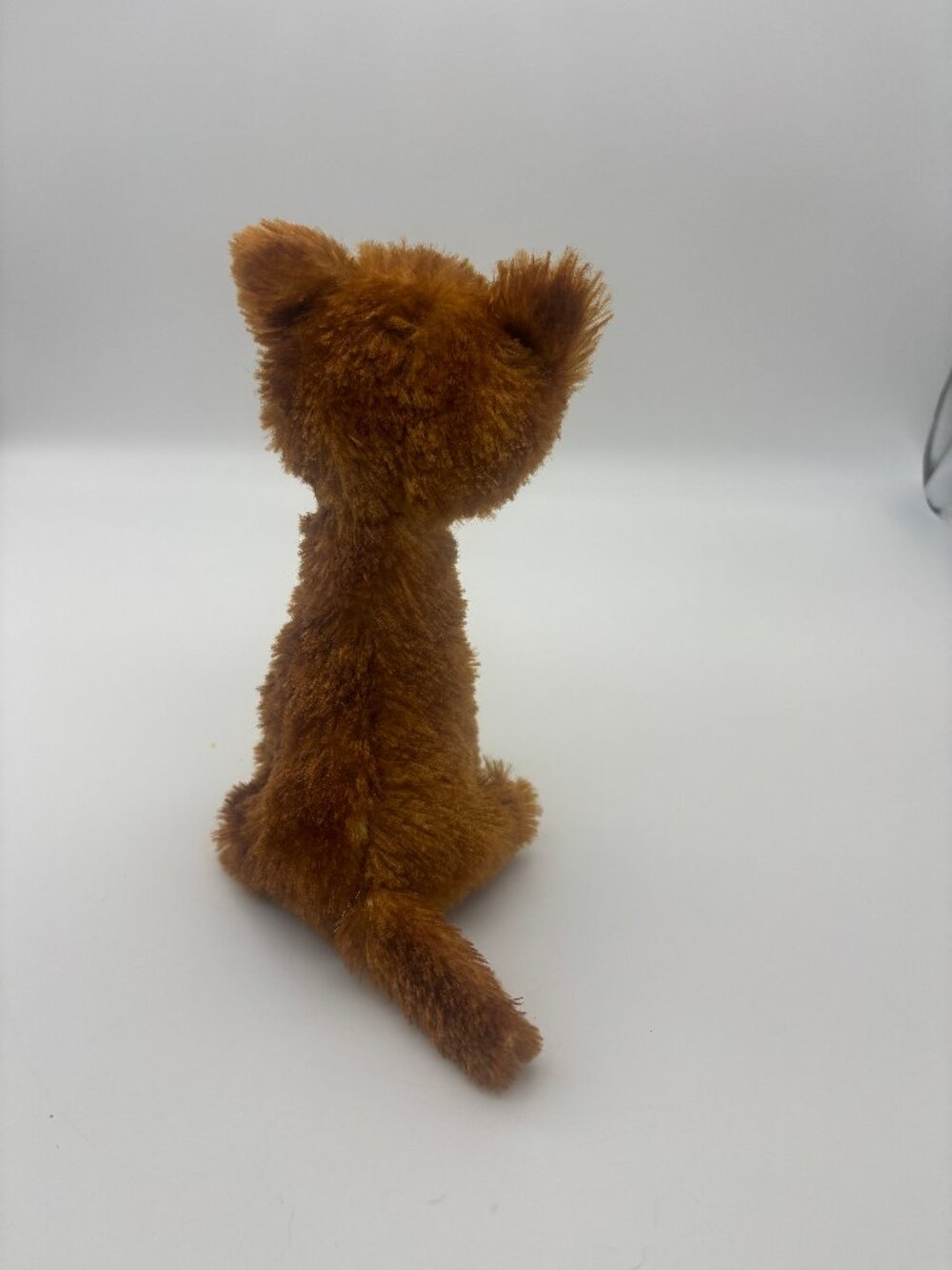 Twisted Whiskers Cat 8" Plush Stuffed Brown & White Wide Green Eyes - Picture 3 of 3